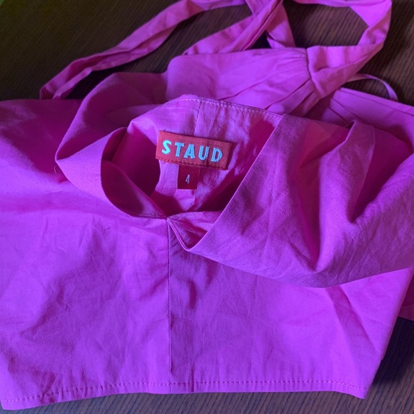 New Staud Hot Pink KAI Halter Twist top- Barbie vibes - Picture 10 of 12